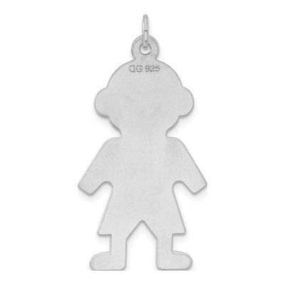 Sterling Silver Boy Disc Charm – view 3