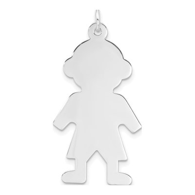 Sterling Silver Boy Disc Charm