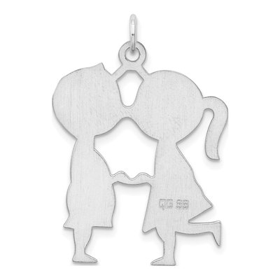 Sterling Silver Boy Girl Disc Charm – view 4