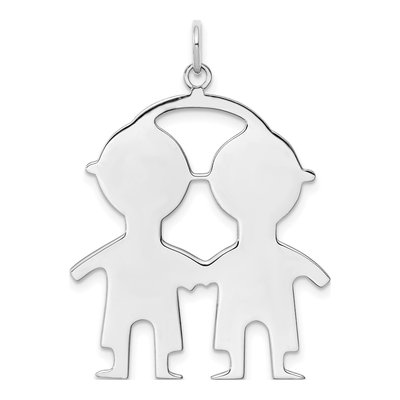 Sterling Silver Boy Disc Charm