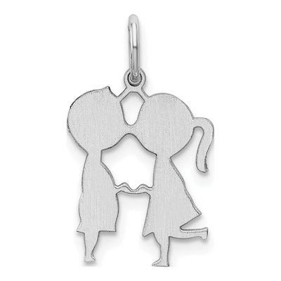 Sterling Silver Boy Girl Disc Charm – view 4