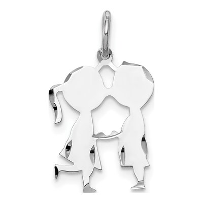 Sterling Silver Boy Girl Disc Charm