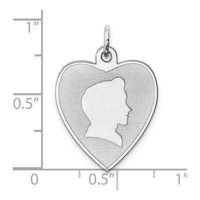 Sterling Silver Boy Disc Charm – view 3