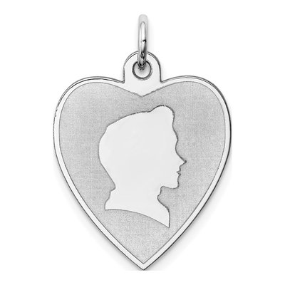 Sterling Silver Boy Disc Charm