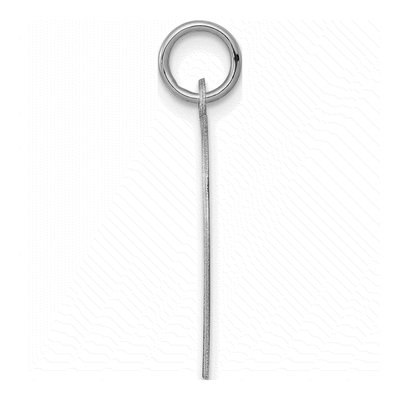 Sterling Silver Girl Disc Charm – view 3