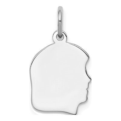 Sterling Silver Girl Disc Pendant