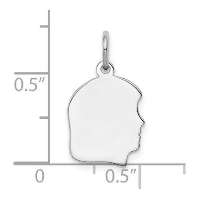 Sterling Silver Girl Disc Charm – view 4