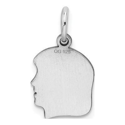 Sterling Silver Girl Disc Charm – view 5
