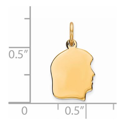 Gold-Plated Sterling Silver Girl Disc Charm – view 3