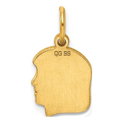 Gold-Plated Sterling Silver Girl Disc Charm – view 4