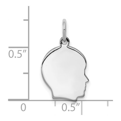 Sterling Silver Boy Disc Charm – view 4