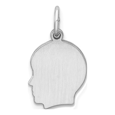 Sterling Silver Boy Disc Charm – view 5