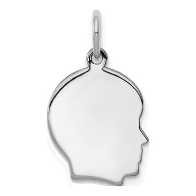 Sterling Silver Boy Disc Charm