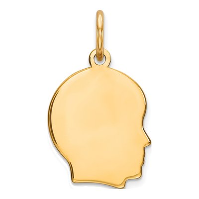 Gold-Plated Sterling Silver Boy Disc Charm
