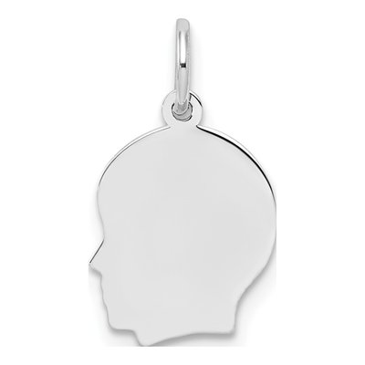 Sterling Silver Boy Disc Charm
