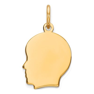 Gold-Plated Sterling Silver Boy Disc Charm