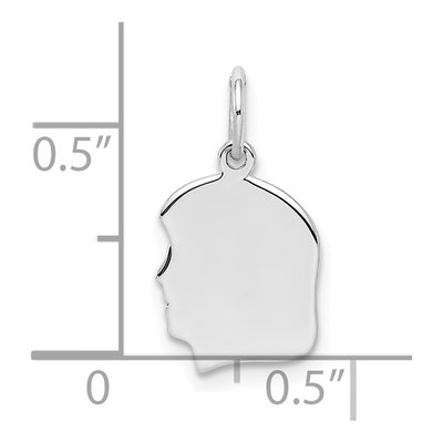 Sterling Silver Girl Disc Pendant – view 4