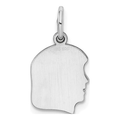 Sterling Silver Girl Disc Charm – view 5