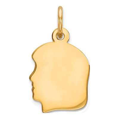 Gold-Plated Sterling Silver Girl Disc Charm