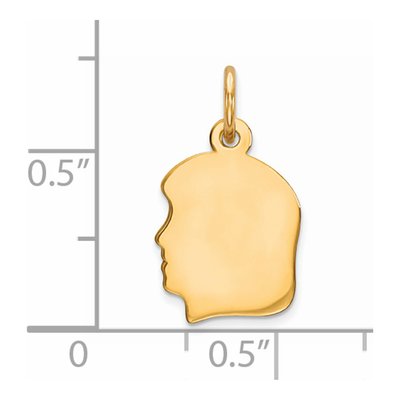 Gold-Plated Sterling Silver Girl Disc Charm – view 3