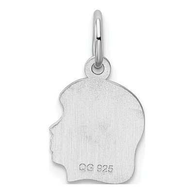 Sterling Silver Girl Disc Charm – view 5