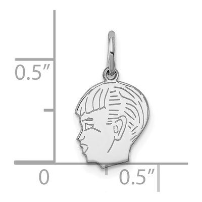 Sterling Silver Boy Disc Charm – view 3