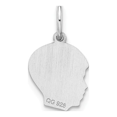 Sterling Silver Boy Disc Charm – view 4