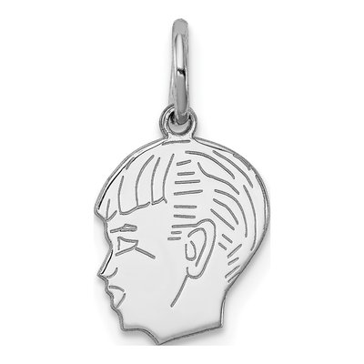 Sterling Silver Boy Disc Charm