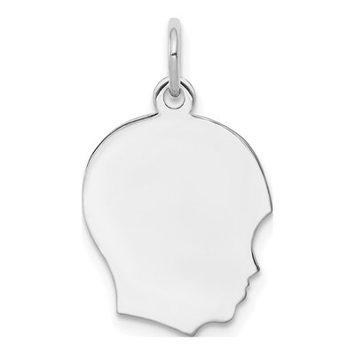 Sterling Silver Boy Disc Charm