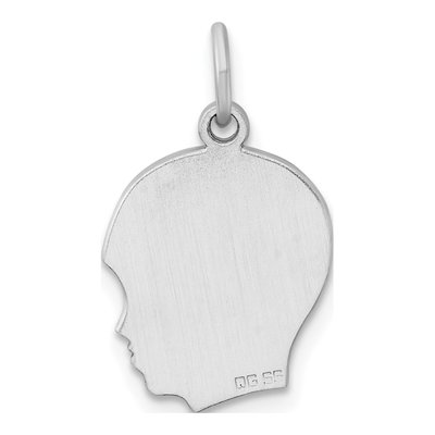 Sterling Silver Boy Disc Charm – view 4