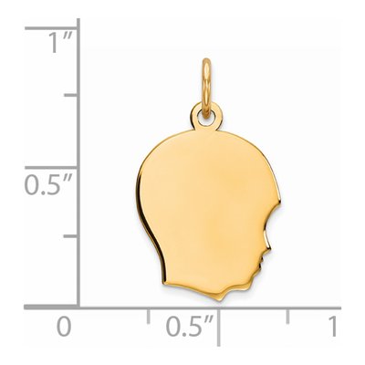 Gold-Plated Sterling Silver Boy Disc Charm – view 3