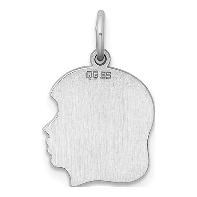 Sterling Silver Girl Disc Charm – view 4