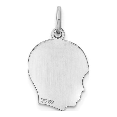 Sterling Silver Boy Disc Charm – view 5