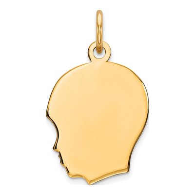 Gold-Plated Sterling Silver Boy Disc Charm