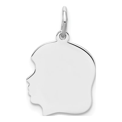 Sterling Silver Girl Disc Charm