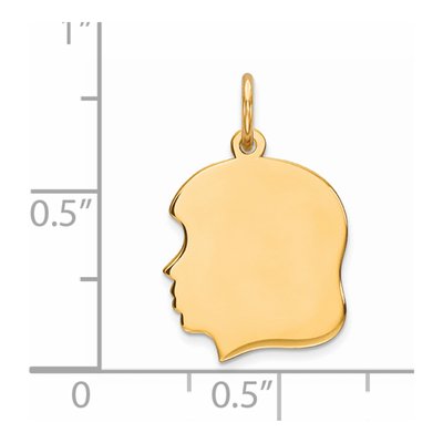 Gold-Plated Sterling Silver Girl Disc Charm – view 3