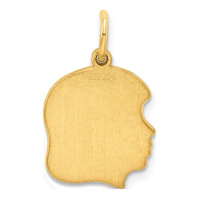 Gold-Plated Sterling Silver Girl Disc Charm – view 4