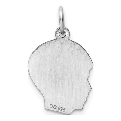 Sterling Silver Boy Disc Charm – view 4