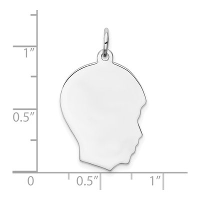 Sterling Silver Boy Disc Charm – view 4