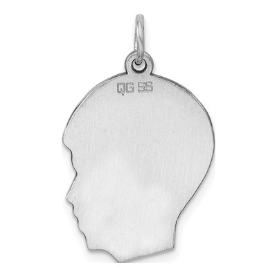 Sterling Silver Boy Disc Charm – view 5