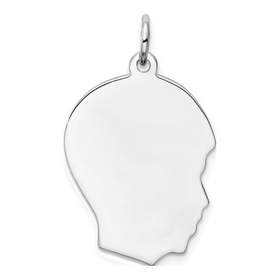 Sterling Silver Boy Disc Charm