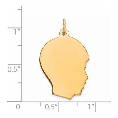 Gold-Plated Sterling Silver Boy Disc Charm – view 3