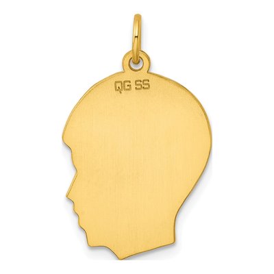 Gold-Plated Sterling Silver Boy Disc Charm – view 4