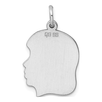 Sterling Silver Girl Disc Charm – view 5