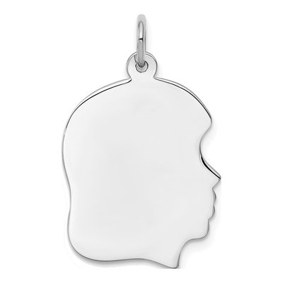 Sterling Silver Girl Disc Charm