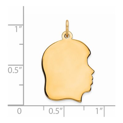 Gold-Plated Sterling Silver Girl Disc Charm – view 3