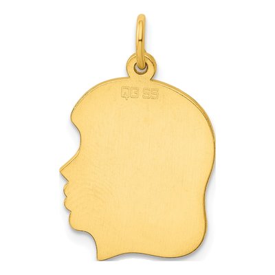 Gold-Plated Sterling Silver Girl Disc Charm – view 4