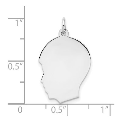 Sterling Silver Boy Disc Charm – view 4