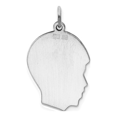 Sterling Silver Boy Disc Charm – view 5