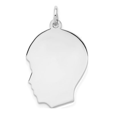 Sterling Silver Boy Disc Charm